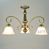 地中海欧式吊灯铁艺复古客厅灯卧室灯美式简约3头餐厅吸顶灯具