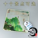 热卖杭州特色旅游纪念品西湖十景丝绸工艺品鼠标垫出国礼品送老外