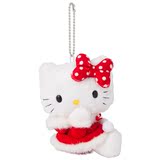 正版Hello Kitty 吉蒂猫圣诞节新款大红帽包挂毛绒玩具日本代购