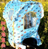 宝宝电动车可折叠后座椅加棉遮阳雨篷包邮自行车儿童座椅雨棚后置