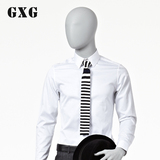 特惠 GXG男装春季新款衬衣男士时尚绅士修身白色长袖衬衫33103607