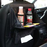 日本YAC 汽车椅背置物袋车载餐桌餐台 多功能车用收纳纸巾盒挂袋