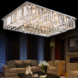 威比特LED水晶灯长方形客厅灯 高端大气温馨卧室灯饰欧式水晶吸顶