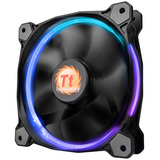 包邮 Tt电脑水冷散热机箱风扇 Riing RGB256色导光圈静音12/14cm