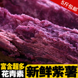 广西农家自种紫薯新鲜地瓜原生态有机紫色番薯紫心红薯5斤装包邮