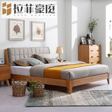 北欧实木床 现代简约床 日式双人床1.8米大床成人床 白蜡木