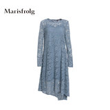 Marisfrolg玛丝菲尔 时尚不对称下摆蕾丝连衣裙 专柜正品秋新女装