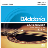 达达里奥 D'Addario EZ910 011-052 青铜涂层民谣吉他弦 3套包邮