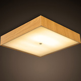 现代简约木纹正方形LED吸顶灯日式客厅饭厅卧室书房榻榻米灯具