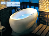 包邮独立式按摩浴缸 家用冲浪气泡智能恒温加热 亚克力单人浴盆
