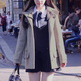 代购2015秋冬装新款韩版加厚修身羊毛呢外套连帽短款呢子大衣女