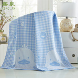 鑫泉夏季纯棉儿童毛巾被幼儿园午睡毯子婴儿浴巾卡通图案柔软舒适