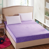 纯色珊瑚绒床笠单件床罩加厚防滑床单法莱法兰绒席梦思保护床垫套