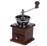 复古手摇磨豆机 实木钢芯手动咖啡研磨机 家用磨豆机磨粉机包邮