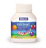 【球球】新西兰现货 Bioglan Kids smart多味儿童深海鱼油60粒
