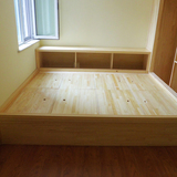 和室榻榻米地台炕箱体炕地台床榻榻米实木床定做日式衣柜书架组合