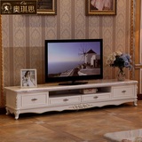 简约古典欧式电视柜组合白液晶地柜实木烤漆客厅户型大理石色家具