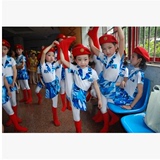 新款六一儿童迷彩演出服空军表演服女童海军服舞蹈服装军装团队服
