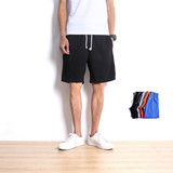 学生风运动短裤夏季纯色毛圈健身跑步休闲卫裤男士宽松纯棉五分裤