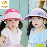 新款韩国儿童帽子夏季3-12岁宝宝遮阳帽男童空顶帽女童太阳帽棉