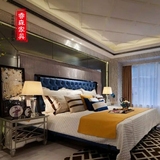 新中式床实木双人床卧室床酒店简约现代水曲柳婚床样板房家具