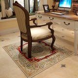欧式  电脑椅垫 方形玫瑰花 地毯进门 门垫雪尼尔地毯楼梯垫美式