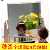 韩版钻面台式单面镜N1202 背面雕花居家梳妆镜子可旋转化妆镜 随