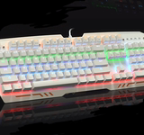 电脑有线键鼠套装lol 英雄联盟游戏外设白色背光键盘牧马鼠标
