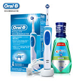 OralB欧乐B D12清亮成人电动牙刷+漱口水