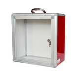 透明大小号募捐箱 手提式亚克力爱心箱空白捐款箱带锁防水定制箱
