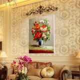 欧式经典仿油无框画 客厅装饰画沙发背景墙挂画玄关壁画静物花卉