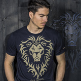 AK男装 2016新款魔兽世界联盟印花短袖T恤 男士圆领打底衫上衣