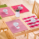 zakka日式品质居家必备双层防水餐垫桌垫餐桌布艺色织大理石文艺
