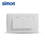 西蒙(SIMON)开关插座面板52系列118型二位双开单控开关（小盒）