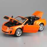 合金属汽车模型1:32宾利欧陆GT敞篷版跑车仿真儿童声光回力小汽车