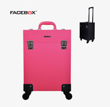 FACEBOX万向轮 专业拉杆化妆箱多层 大号 美甲美容美发纹绣工具箱