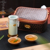 广德红茶泡茶器汝窑陶瓷内胆整套玻璃茶壶茶杯旅行便携式功夫茶具