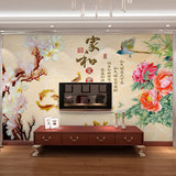 客厅卧室电视背景墙壁纸3D墙纸中式山水大型壁画中国风景家和富贵