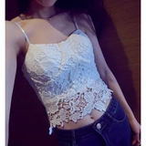韩国2016夏季超短蕾丝衫吊带背心抹胸百搭清新外穿打底露脐小上衣