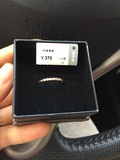 潮宏基 18k彩金 指环戒指 送女朋友的礼物