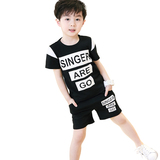 2016童装男童夏装套装3周岁5韩版7儿童两件套短袖儿童男装4岁6潮