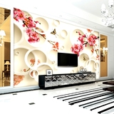 纸客厅壁纸沙发壁布卧室大型壁画3d立体真丝布墙画欧式电视背景墙
