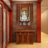 现代中式雕刻画实木玉石挂画立体浮雕壁画客厅沙发背景墙玄关装饰