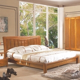 高档卧室家具纯实木床1.8白蜡木床双人储物高箱床现代中式婚床