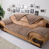 高档防滑毛绒沙发垫欧式布艺时尚冬季沙发坐垫实木皮沙发套沙发罩