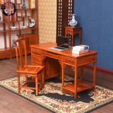 仿古实木电脑桌明清古典办公桌榆木写字台中式小书桌家用特价