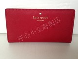 美国正品Kate Spade钱包真皮十字纹对折现货特价15年热门款