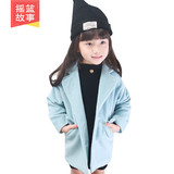 新款女童衣服装长袖呢子大衣韩版中小童儿童春季装女孩外套上衣潮
