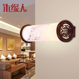 现代简约中式镜前灯浴室创意实木卧室床头灯具过道吸顶灯走廊壁灯