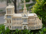 包邮木制成人益智仿真模型3D立体拼图 木质DIY拼装巴黎圣母院玩具